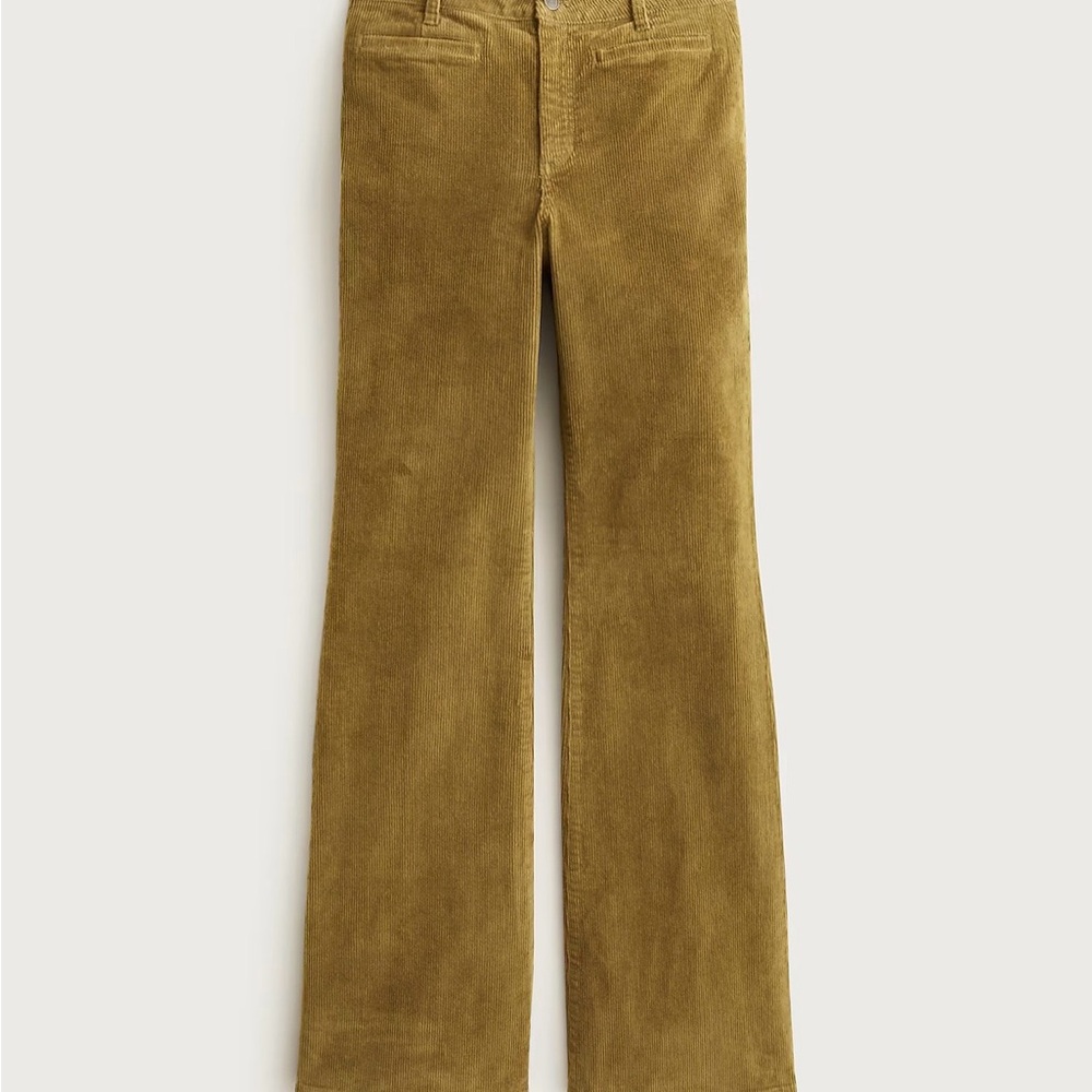 J Crew Vintage Corduroy Flare Pants in Sunlit Olive